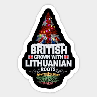 British Grown With Lithuanian Roots - Gift for Lithuanian With Roots From Lithuania Sticker